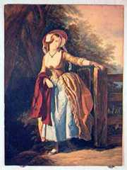 Baxter farveprint 1840. Sammensat af tryk fra otte forskelligt indfarvede træstokke