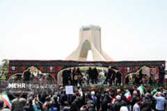 تشییع پیکر ۶۰ شهید اقتدار در تهران