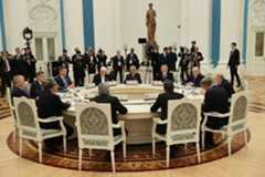 دیدار رؤسای شرکتکننده در اجلاس نخست وزیران سازمان شانگهای با پوتین