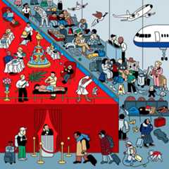 Airport showing cordoned off VIP lounge area