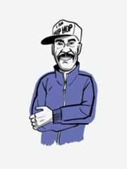 Man wearing a I Am Hip Hop cap.