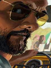 looking back car rear view mirror protest