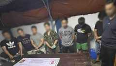 Iniharap sa media ang walo sa 14 na pulis na nakatalaga sa Drug Enforcement Group matapos na salakayin ang isang bahay sa Brgy. Talaba III, Bacoor City, Cavite na kung saan ay hinalay ang isang 18-anyos na dalaga at tumangay ng mga gamit.