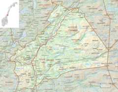 Kart over Grong kommune