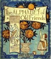 Forside til en barnebok, såkalt Toy Book, illustrert av Walter Crane 1874