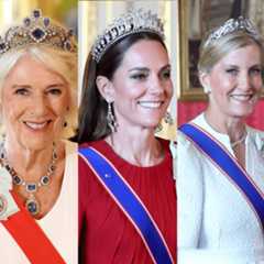Diamonds are forever: all the tiaras worn by the royal family to the state banquet at Windsor Castle