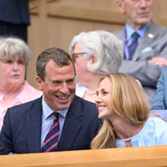 Love all! Harriet Sperling and Peter Phillips look loved-up in the Royal Box at Wimbledon in their latest public outing