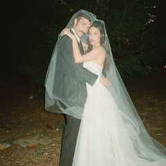 Rainey Qualley Wore A Second-Hand Dress For Her Halloween-Themed Wedding