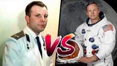 Yuri Gagarin, Russian cosmonaut, 1960s // Portrait of Astronaut Neil A. Armstrong