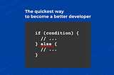 A code snippet with an if-else block but the else is underlined like is an error