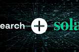 ZincSearch and Solace logos on an abstarct tech background.