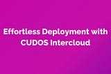 Effortless Deployment with CUDOS Intercloud