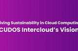 Driving Sustainability in Cloud Computing: CUDOS Intercloud’s Vision