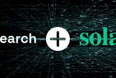 ZincSearch and Solace logos on an abstarct tech background.