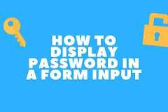 How to display password in a form input