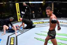Alex Caceres treft Sodiq Yusuff tijdens UFC evenement op 12 maart