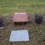 The sign marking the African American burial ground in Tinton Falls. Photo by John R. Barrows.