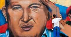 Mural of Chávez in Caracas Univision MR Online Mural of Chávez in Caracas Univision MR Online
