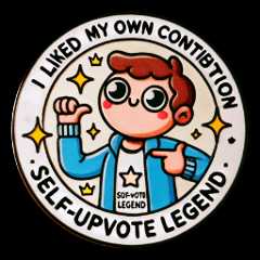 I liked my own comment so much that I upvoted it. I liked my own comment so much that I upvoted it.