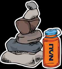 Illustration of cairn nalgene.