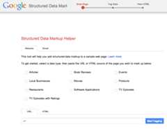 google structured data markup helper