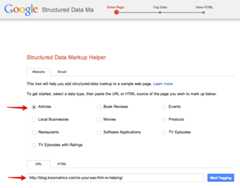 structured data markup helper