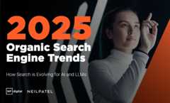 A Graphic That Says "2025 Organic Search Engine Trends"