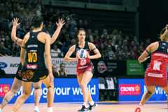 Karin Burger looks to pass during ANZP 2021