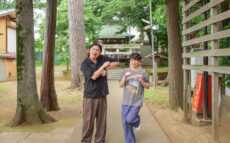 文章が上達する神社！？　筆塚を有する東谷北野神社にてランパンプスが合格祈願！