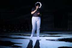 Hannah Black performing <em>OR LIFE OR</em> at MoMA PS1, April 9, 2017. Image courtesy MoMA PS1.