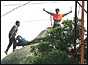 Demonstrators on the Babri mosque (copyright: AP)
