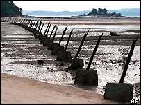Defences on the Taiwanese island of Kinmen, close to China