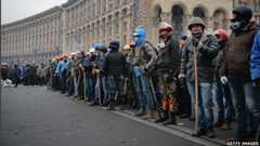 Armed protesters