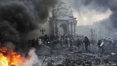 Burning barricades