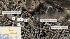 Satellite image of central Kiev