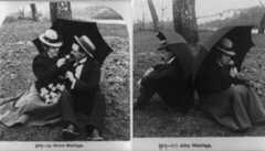 two black-and-white photographs. On the left, captioned 