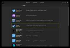 steam search result on software center ubuntu