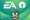 ea logo at the top left, open source logo at the top right, a penguin with a game controller in its flippers at the bottom