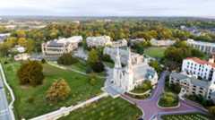 An aerial view of the Villanova University campus.