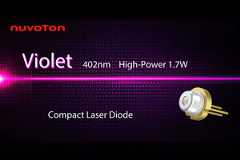 ヌヴォトン、小型・高出力・長寿命の紫色半導体レーザを量産開始