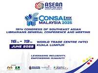 19th Congress of Southeast Asian Librarians (CONSAL XIX) in Kuala Lumpur, Malaysia