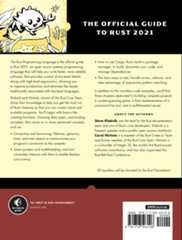 The Rust Programming Language, 2nd Edition back cover