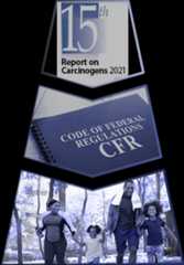 Flow graphic demonstrating the impact of the Report on Carcinogens