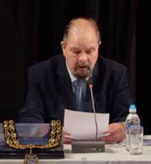 Outgoing mayor Cllr Terry Piccolo says his final thanks.