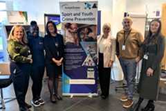 The force’s Prevent and Protect Officer for Gangs and County Lines, Jennie Read (third from left), with representatives of the Active Essex Foundation at the Thurrock launch.