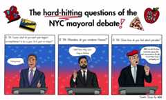 Cartoon: The hard-hitting questions of the NYC mayoral debate