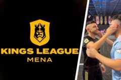 Imagen de la Kings League MENA y de DjMaRiiO y La Cobra en el meme subido por la Kings League