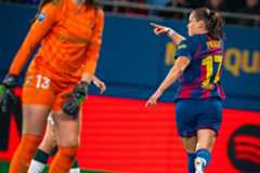 Ewa Pajor celebra el primer gol del Barcelona ante el Eibar