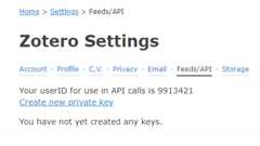 Figure 1. Zotero settings.
