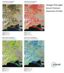 Tanager’s first light images of Karachi, Pakistan, published last week.